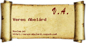 Veres Abelárd névjegykártya